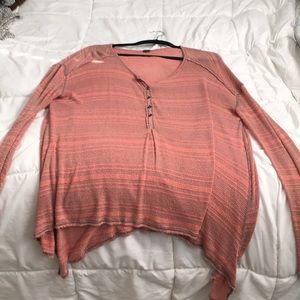 Pink free people sweater